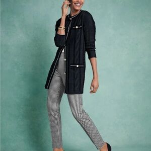 TALBOTS CHATHAM ANKLE PANTS - BOLD HOUNDSTOOTH size 8